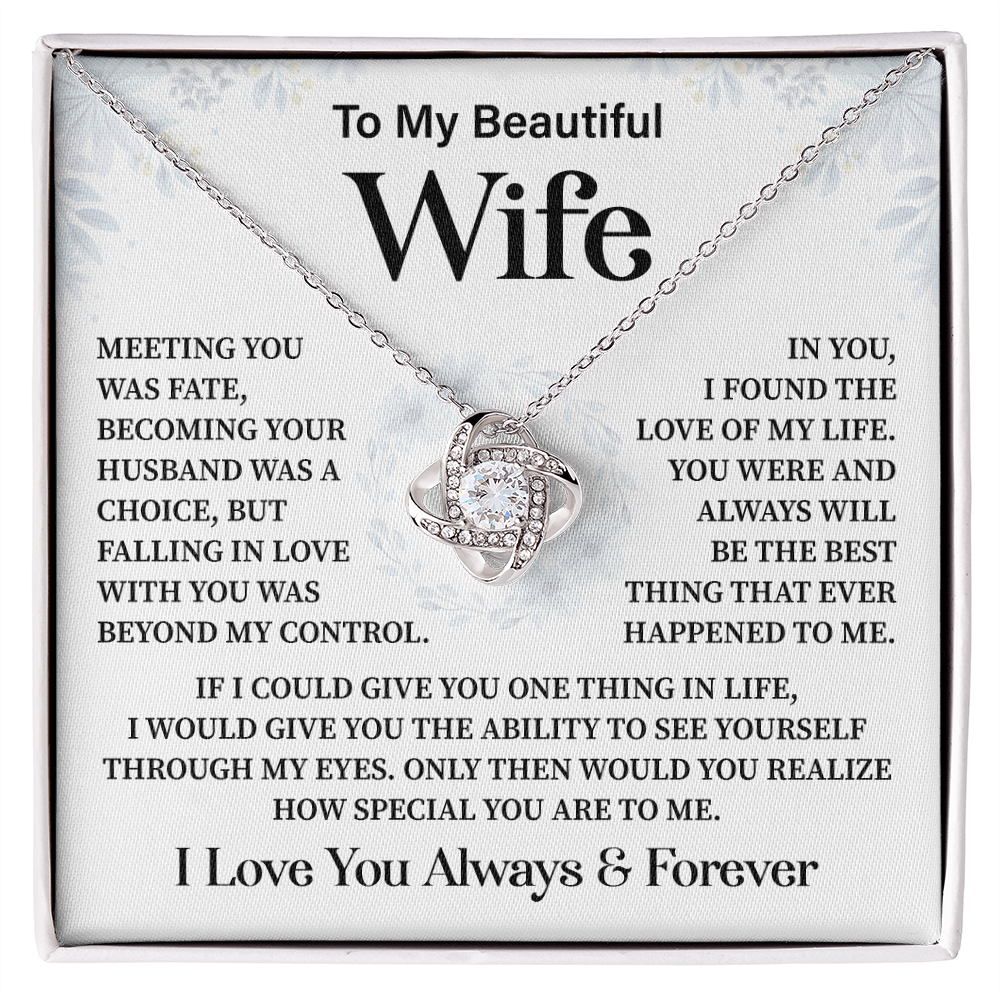To My Wife Necklace Gift With Romantic Card