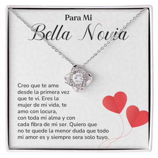 Collar Para Mi Bella Novia Amor Eterno Para Novia Mensaje Personalizado Para Ella Regalo Pasional Para Mi Novia Collar De Amor Para Ella Regalo De Aniversario Para Mi Novia Regalo De San Valentín Para Novia Regalo Para Mujer Especial Joyería Romántica