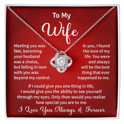 Romantic Wife Necklace Gift from Husband Love You Always & Forever Message Card
