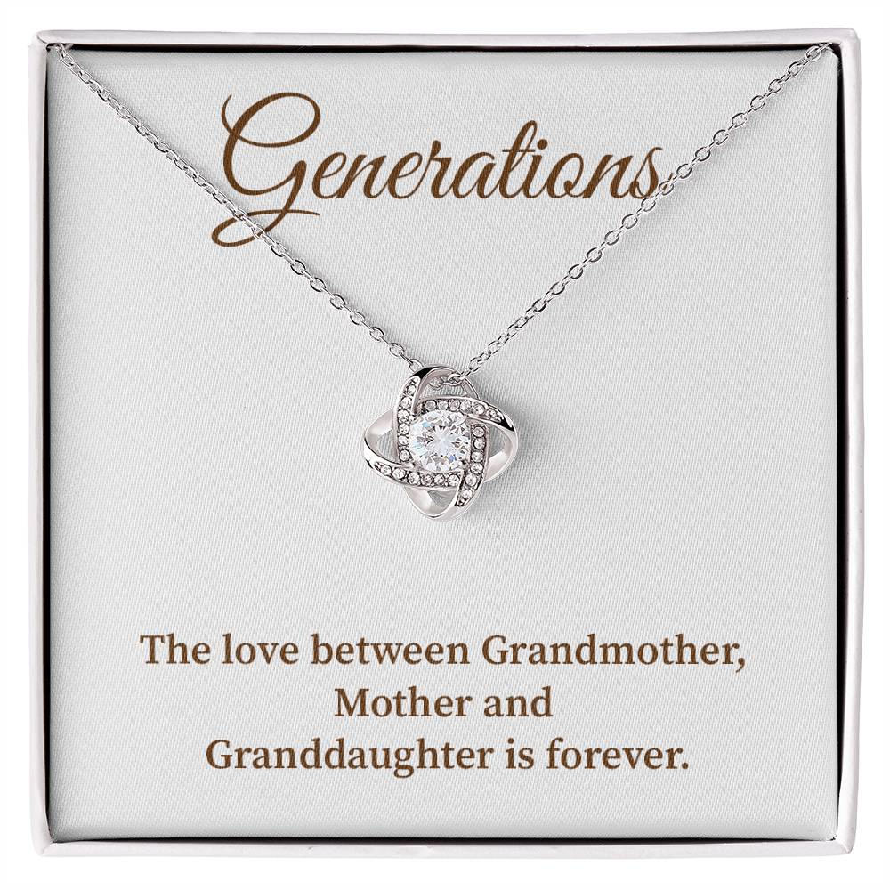 To Our Generations Generations necklace gift Heartfelt gift for family Grandmother mother granddaughter necklace Jewelry gift for mother Generational love jewelry Special gift for family members Sentimental keepsake for family