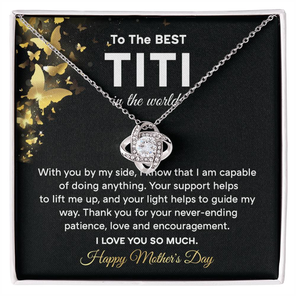 To The Best Titi Necklace Of Endless Love For Her Thank You For Everything Gift Celebrating An Amazing Day Forever My Titi Necklace Inspiration Necklace Loving Titi Mother’s Day Gift Heartfelt Message With Necklace Gift