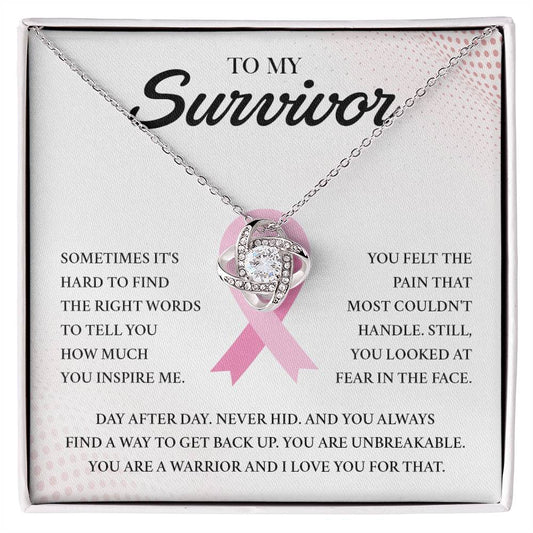 Breast Cancer Survivor Necklace – Warrior Gift with Pendant