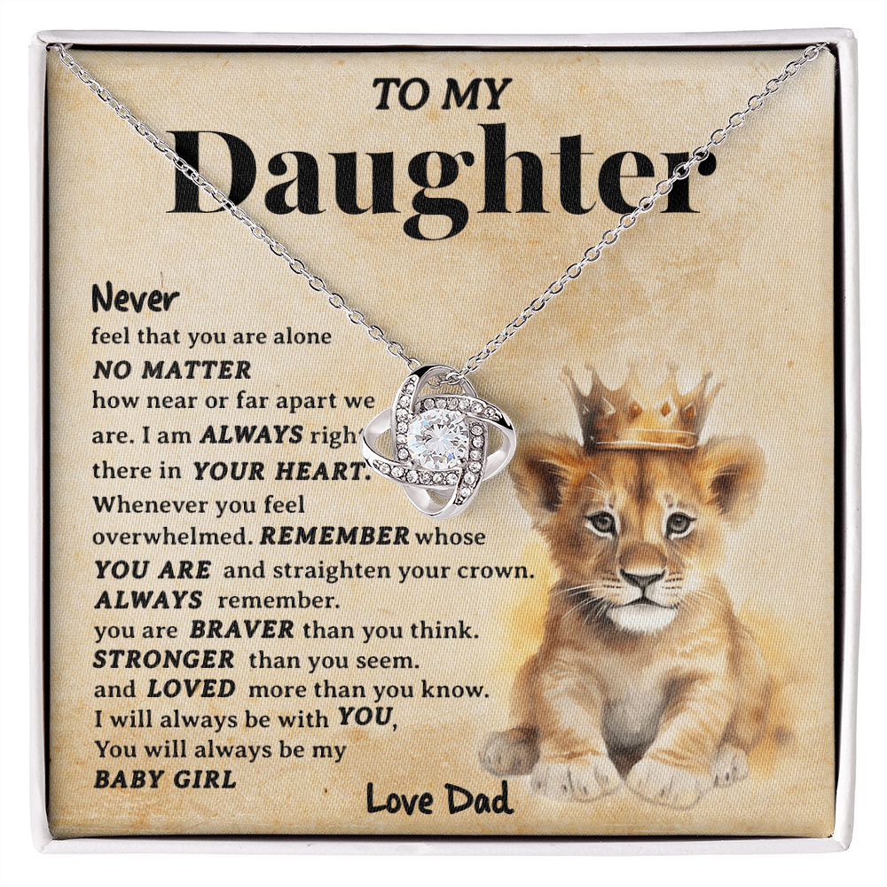 To My Daughter Necklace Gift