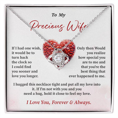 To My Precious Wife Necklace Gift From Your Boyfriend Sentimental Jewelry