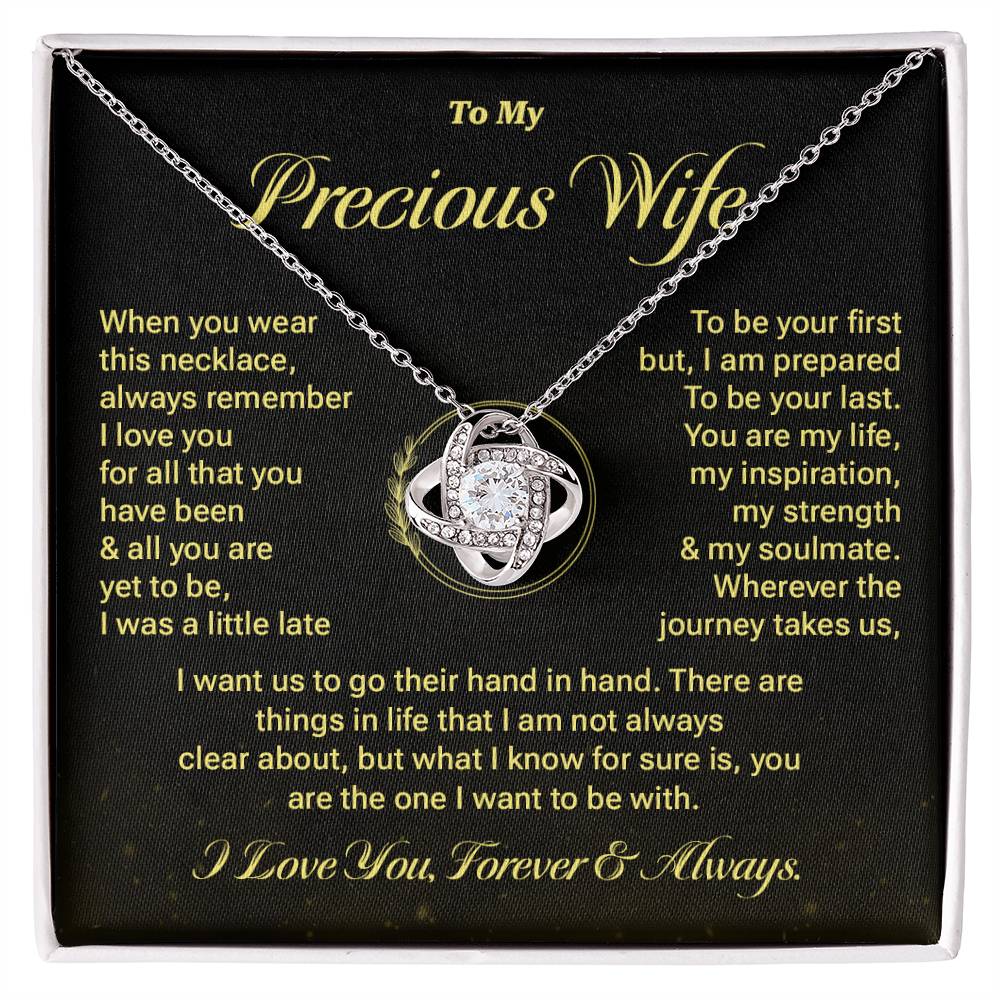 Precious Wife Necklace Gift with Message Card