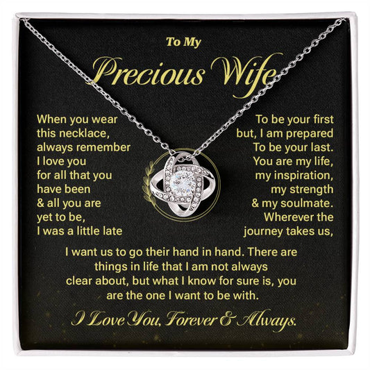 Precious Wife Necklace Gift with Message Card