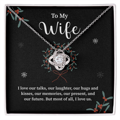 Romantic Christmas Necklace Gift for Wife Jewelry with Message Card