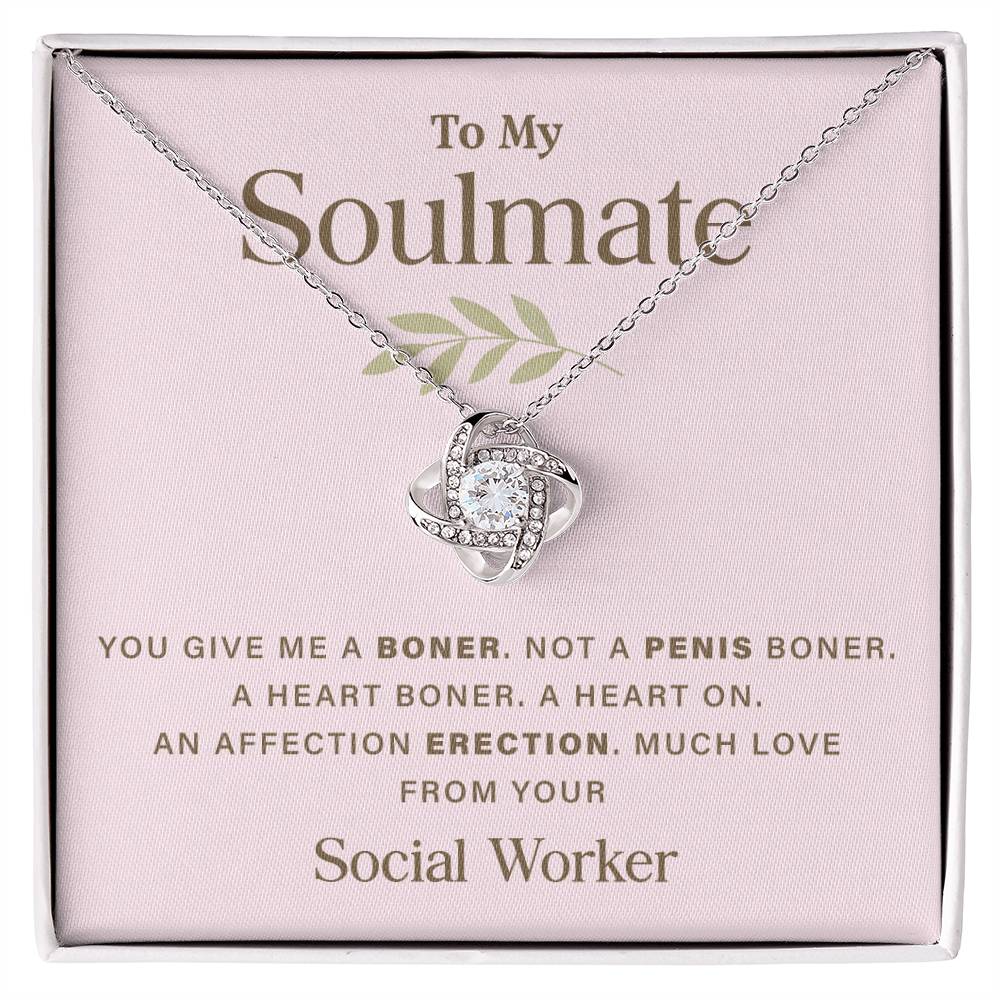 Funny Social Worker Necklace Gift for Soulmate