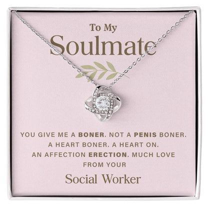 Funny Social Worker Necklace Gift for Soulmate