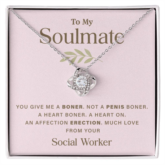 Funny Social Worker Necklace Gift for Soulmate