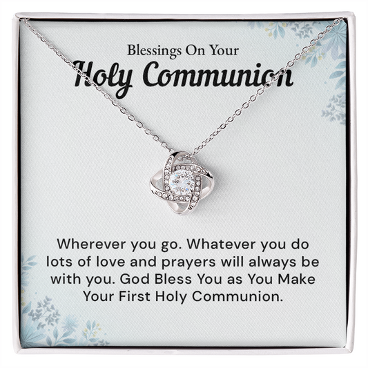 Blessing On your Holy Communion Necklace, God Bless You