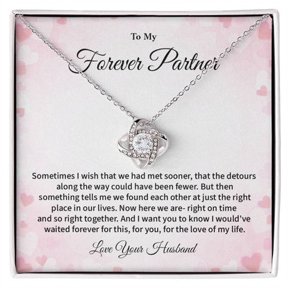 To My Forever Partner Necklace Gift From Your Soulmate Unique Necklace