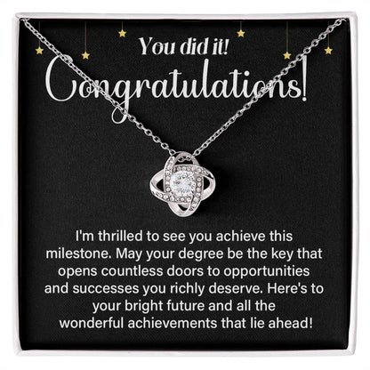 Graduation Necklace Gift with Congrats Card