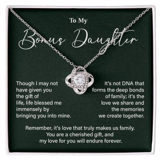 Bonus Daughter Gift from Stepparent with Love Knot