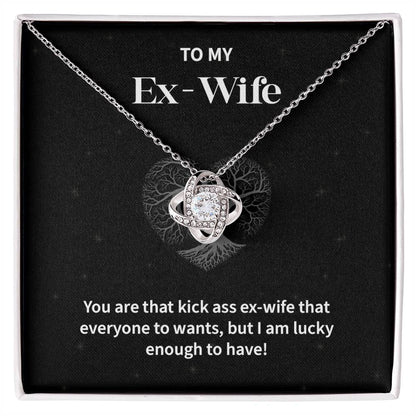 Kickass Ex-Wife Necklace Gift with Message Card