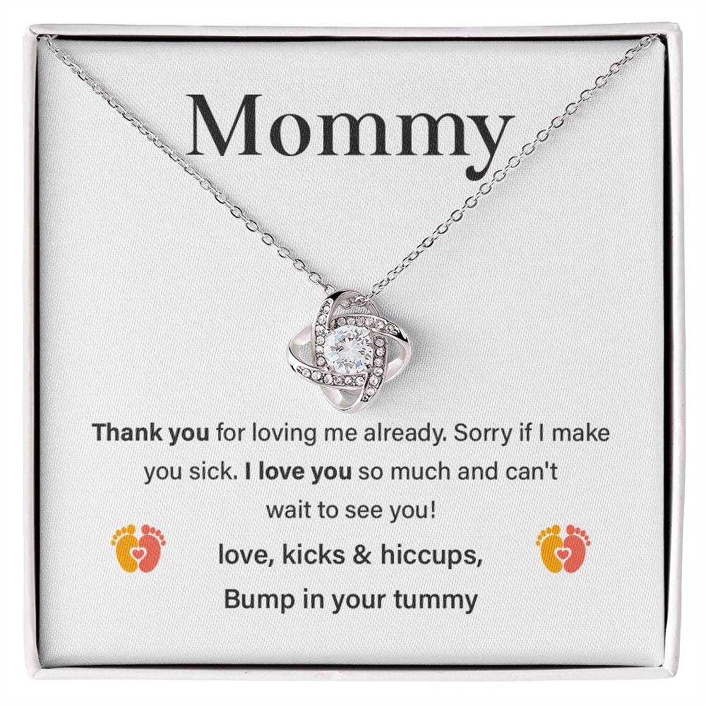 Funny Necklace Gift for Pregnant Mom from Baby Bump in Tummy