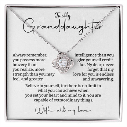 Granddaughter Necklace Gift from Grandma or Grandpa