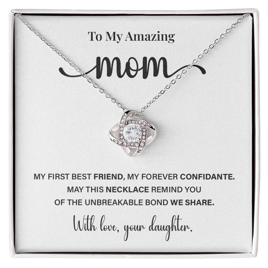 Amazing Mom Necklace from Daughter – Confidante & Best Friend Gift