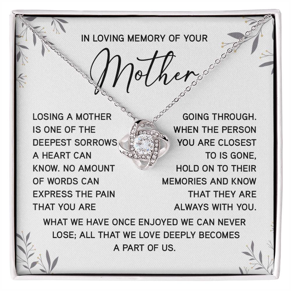 In Loving Memory Necklace For Mother – Sentimental Memorial Jewelry Gift