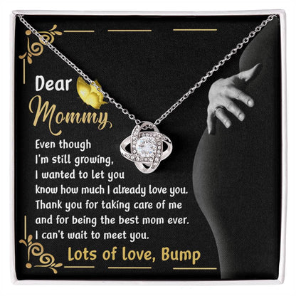 To Mommy from Bump Necklace – Growing Baby Gift with Loving Message