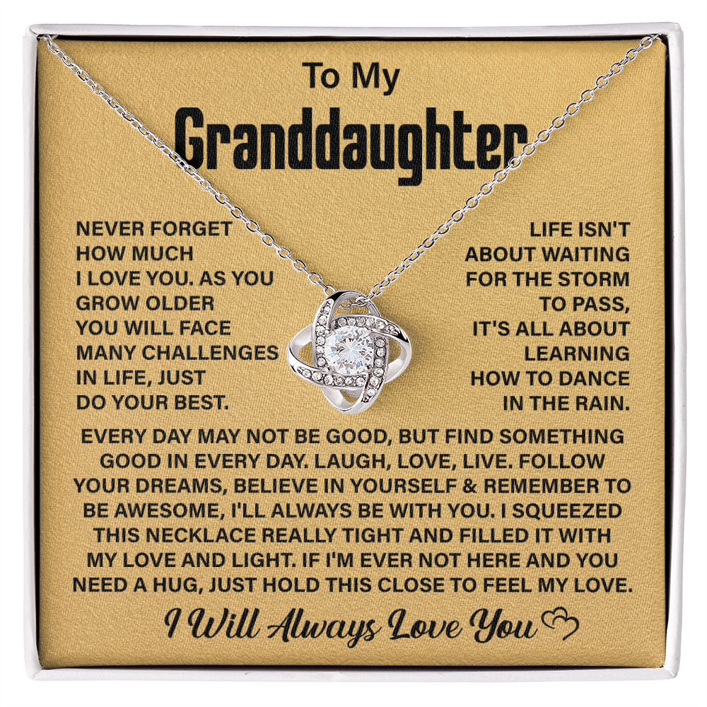 Granddaughter Necklace Gift With Life Advice Card