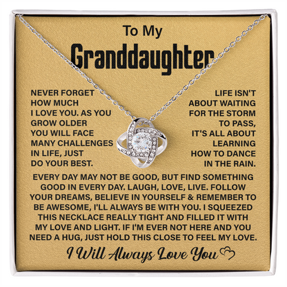 Granddaughter Necklace Gift With Life Advice Card