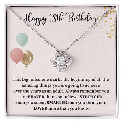 18th Birthday Necklace Gift for Her – Milestone Keepsake Jewelry