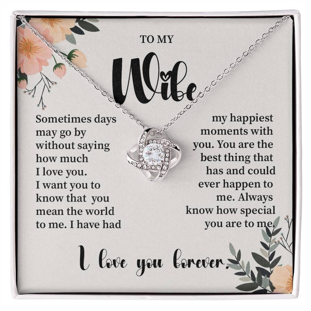 Wife Necklace Gift with Love You Forever Message