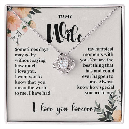 Wife Necklace Gift with Love You Forever Message