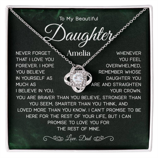 Dad to Daughter Gift – Forever Love Necklace Box
