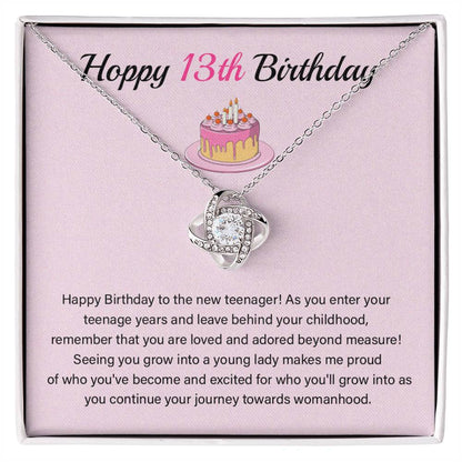 13th Birthday Necklace for Girl – Sentimental Gift with Message Card