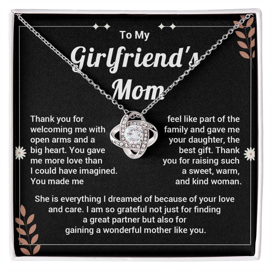 To my Girlfriend's mom Thank you.