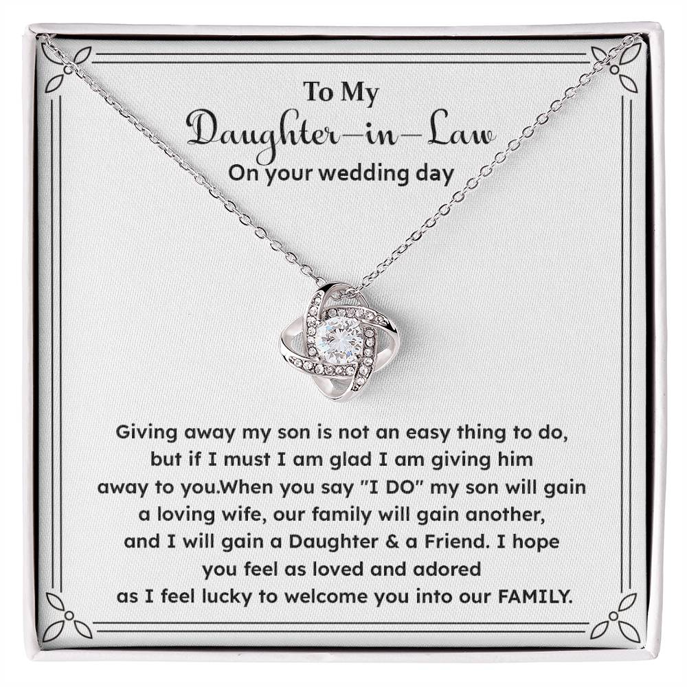 Wedding Gift for Daughter-in-Law – Message Card Jewelry
