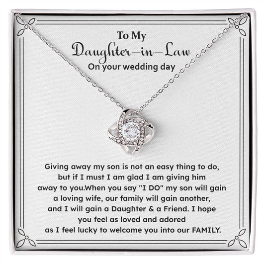 Wedding Gift for Daughter-in-Law – Message Card Jewelry