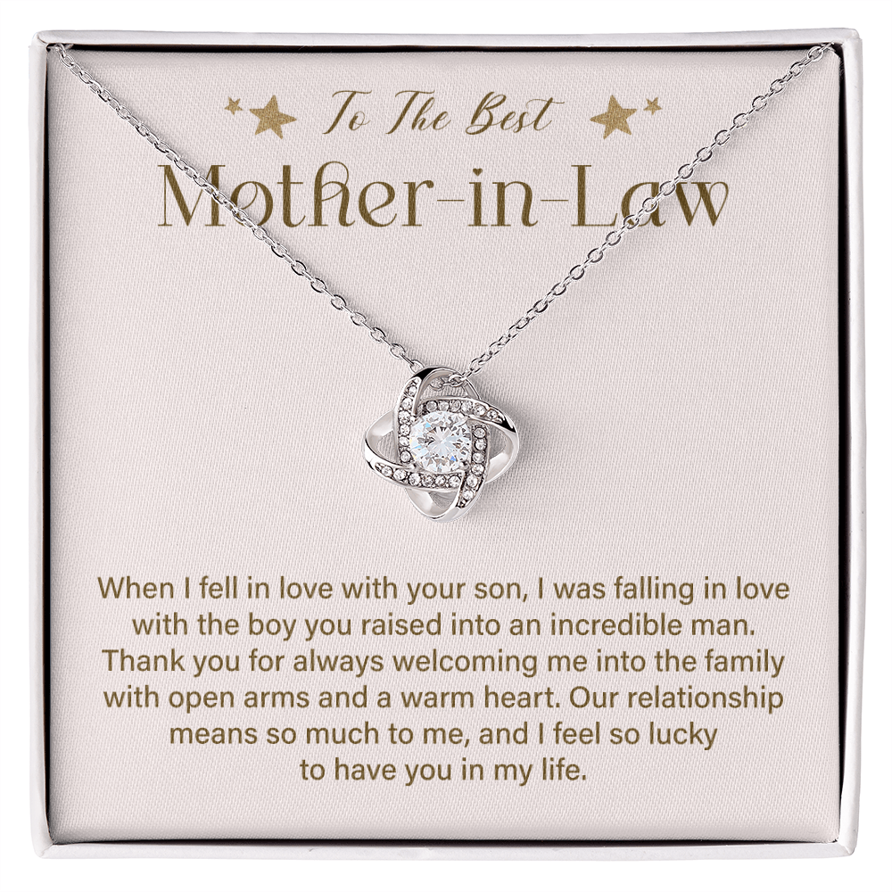 Mother-in-Law Necklace Gift With Heartfelt Message