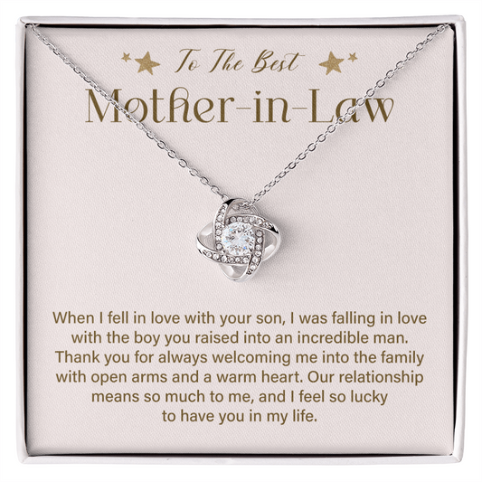Mother-in-Law Necklace Gift With Heartfelt Message
