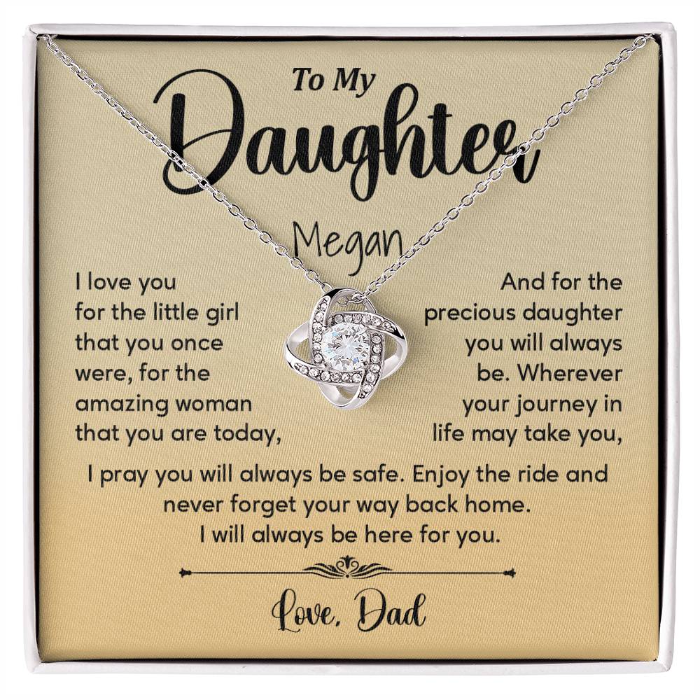 Daughter Necklace Gift from Dad with Heartfelt Note