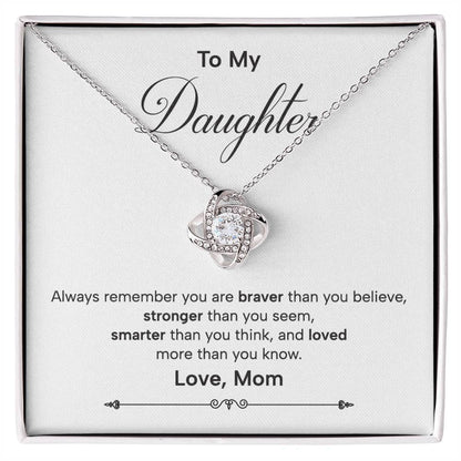 Daughter Necklace Gift from Mom Inspirational Message Box