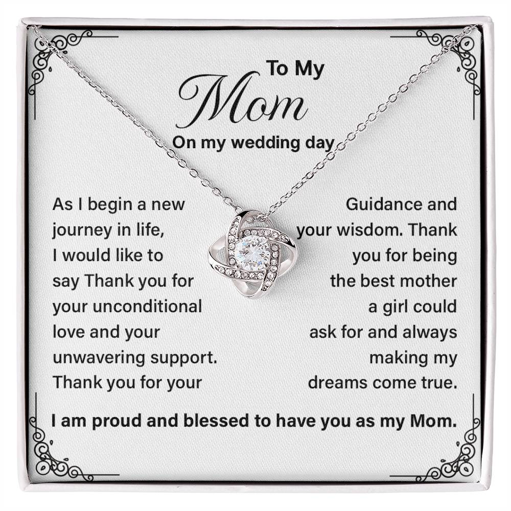 To My Mom on My Wedding Day Necklace