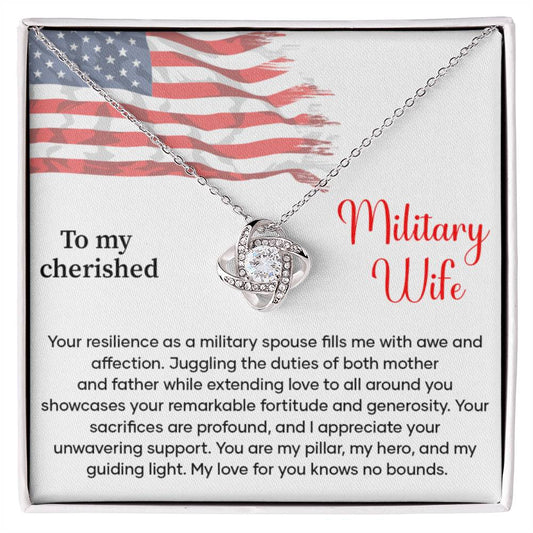 Gift for Military Wife with Patriotic Message Card