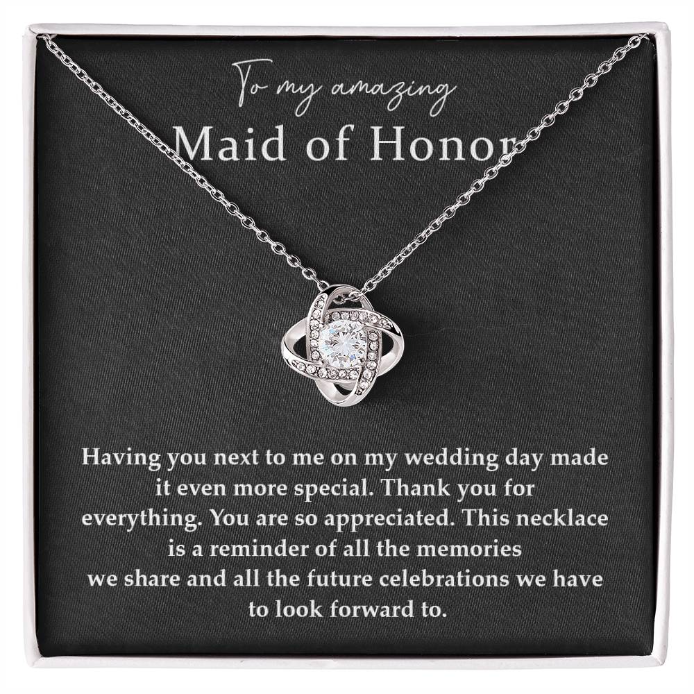 Wedding Day Necklace For Maid Of Honor Friendship Necklace For Maid Of Honor Jewelry Gift For Maid Of Honor Meaningful Gift For Maid Of Honor Emotional Gift For Maid Of Honor Special Gift For Maid Of Honor Necklace For Maid Of Honor Thank You Gift