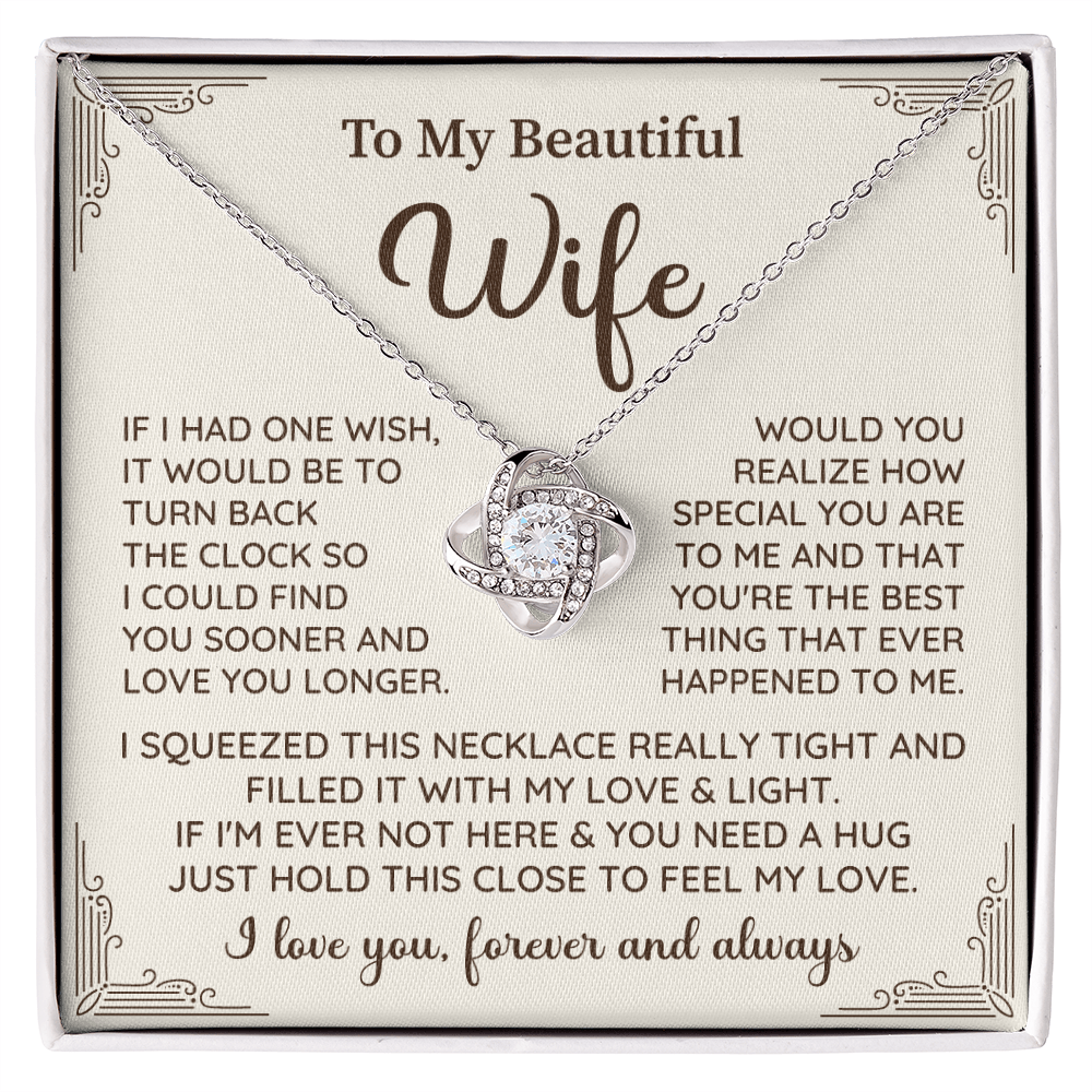 Wife Necklace Gift With Touching Forever Message
