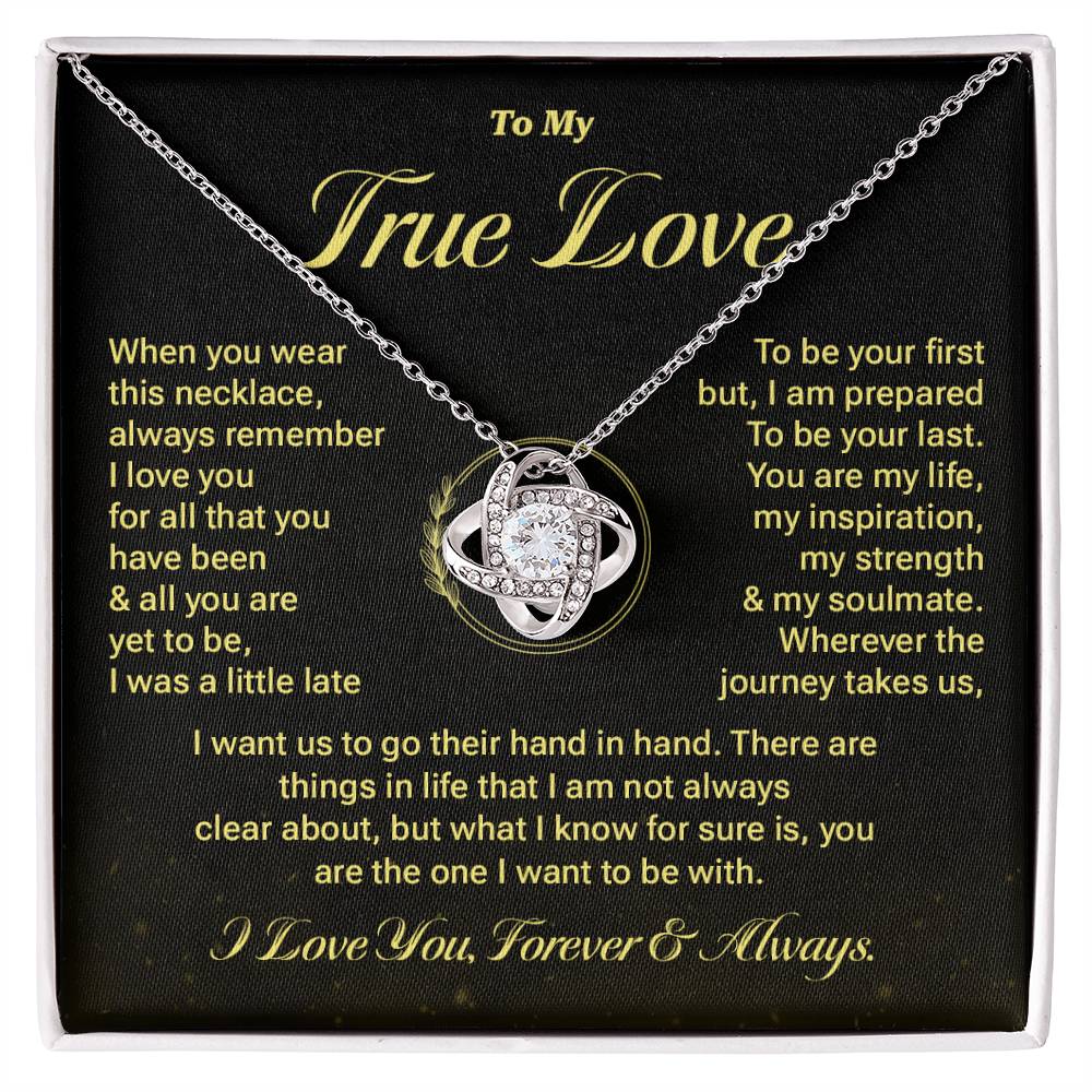 True Love Necklace Gift with Message Card