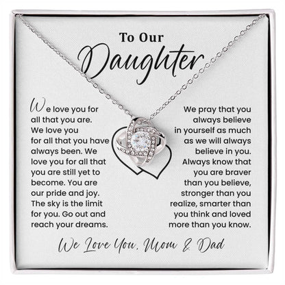 To Our Daughter Necklace Gift – Heartfelt Keepsake from Parents