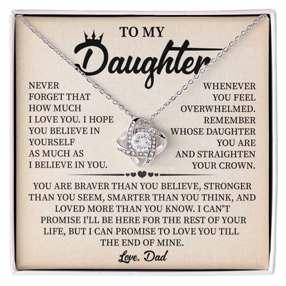 Gift for Daughter From Dad With Message Insert