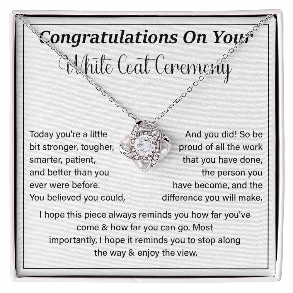 Congratulations On Your White Coat Ceremony Enjoy The View Necklace Best Wishes Necklace Personal Growth Jewelry  Motivational Jewelry Daily Inspiration Necklace Meaningful Gift For Graduates Congratulations Necklace