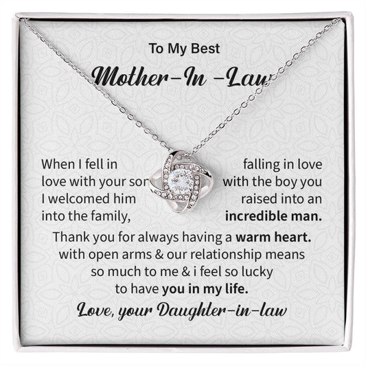 To the best Mother in law when i fell in love.