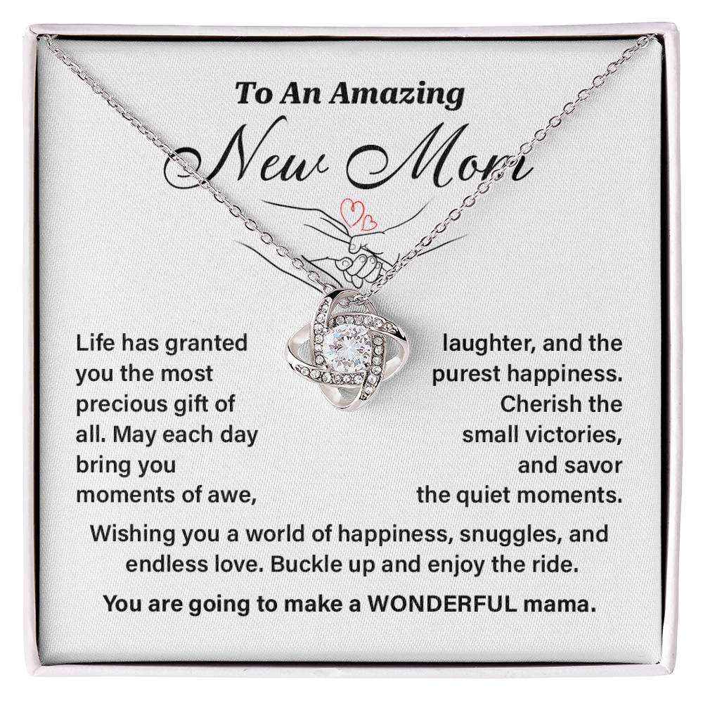 New Mom Necklace Gift for First Time Mothers – Message Card