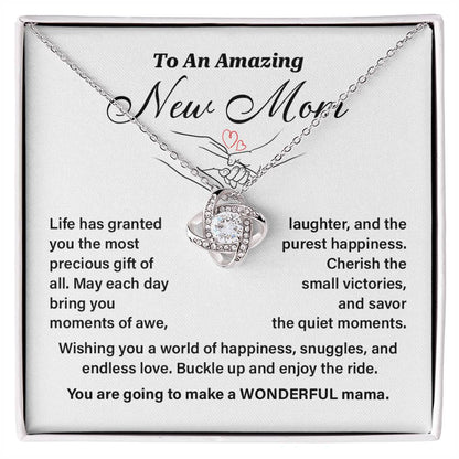 New Mom Necklace Gift for First Time Mothers – Message Card