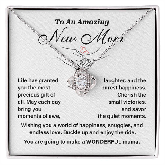 New Mom Necklace Gift for First Time Mothers – Message Card